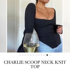 Charlie Scoop Neck Knit Top